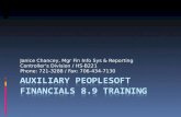Auxiliary PeopleSoft Financials 8.9 Training