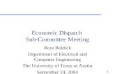 Economic Dispatch  Sub-Committee Meeting
