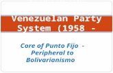 Venezuelan Political  Venezuelan Party System (1958 - 2011):