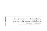 Experiences with multiple propensity score matching