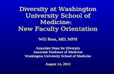 Diversity at Washington University School of Medicine:   New Faculty Orientation
