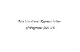 Machine-Level Representation  of Programs (x86-64)