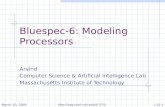 Bluespec-6: Modeling Processors Arvind  Computer Science & Artificial Intelligence Lab