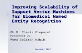 Improving Scalability of Support Vector Machines for Biomedical Named Entity Recognition