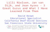 Lilli Nielsen, Jan van Dijk, and Jean Ayres - 3 Great Gurus and What I Have Learned From Them