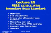 Lecture 28  IEEE  1149.1 JTAG Boundary Scan Standard
