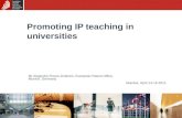 Promoting IP teaching in universities