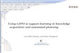 Using GIPO to support learning in knowledge acquisition and automated planning