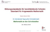 Bildungsstandards für berufsbildende Schulen         Standard für Angewandte Mathematik