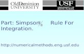 Numerical Methods Part: Simpson      Rule For Integration. numericalmethods.engf