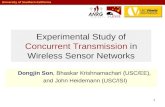 Experimental Study of  Concurrent Transmission  in Wireless Sensor Networks