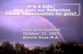 Iowa Girls Summit October 12, 2007 Bonnie Rose M.A.