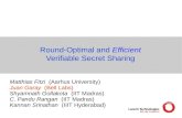 Round-Optimal and  Efficient Verifiable Secret Sharing