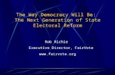 The Way Democracy Will Be:  The Next Generation of State Electoral Reform