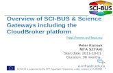 Overview of SCI-BUS & Science Gateways including the CloudBroker platform