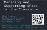 Managing and Supporting iPads in the Classroom