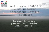 Labā prakse LEADER + veida pasākuma īstenošanā Latvijā ( Latgalē )