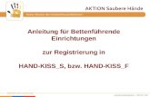 Anleitung für Bettenführende Einrichtungen zur Registrierung in HAND-KISS_S, bzw. HAND-KISS_F