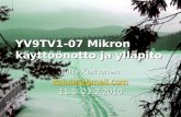 YV9TV1-07 Mikron käyttöönotto ja ylläpito