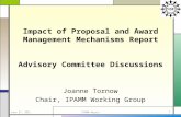 Impact of Proposal and Award Management Mechanisms Report Advisory Committee Discussions