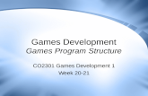 Games Development Games Program Structure