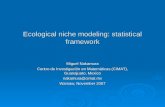 Ecological niche modeling: statistical framework