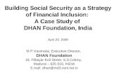 M.P.Vasimalai, Executive Director, DHAN Foundation 18, Pillaiyar Koil Street, S.S.Colony,