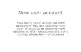 New user account