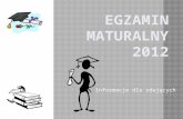 Egzamin Maturalny 2012