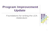 Program Improvement Update