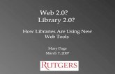 Web 2.0?    Library 2.0?
