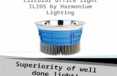 Circular office light ILIOS by Harmonium Lighting