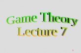 Game Theory Lecture 7