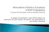 Ministério Público Estadual CAOP  Cidadania Grupo  de  Estudos sobre Saúde Pública