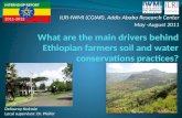 What are the main drivers behind Ethiopian farmers soil and water conservations practices ?