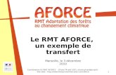 Le RMT AFORCE,  un exemple de transfert