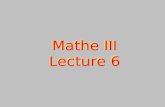 Mathe III Lecture 6