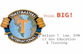 Wilson T. Lee, DTM Lt Gov Education  & Training