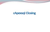 cApexsql  Closing