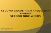 Second Grade High Frequency Words Second Nine Weeks