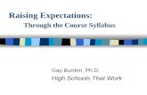 Raising Expectations: Through the Course Syllabus