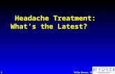 Headache Treatment:  What’s the Latest?