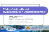 Türkiye’deki e-Devlet Uygulamalarının Değerlendirilmesi