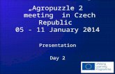 „Agropuzzle 2”  meeting  in Czech Republic  05 - 11 January 2014
