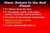 Mars: Return to the Red Planet