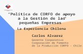 “Política de CORFO de apoyo a la Gestión de las pequeñas Empresas” La Experiencia Chilena