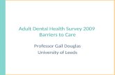 Adult Dental Health Survey 2009  Barriers to Care
