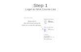 Step 1 Login to NFA Course List