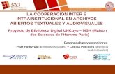 LA COOPERACIÓN INTER  E INTRA INSTITUCIONAL  EN ARCHIVOS ABIERTOS TEXTUALES Y AUDIOVISUALES