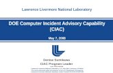 DOE Computer Incident Advisory Capability (CIAC) May 7, 2008
